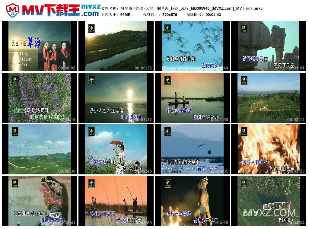 阿里西里组合-天空下的草海_国语_流行_MB305948